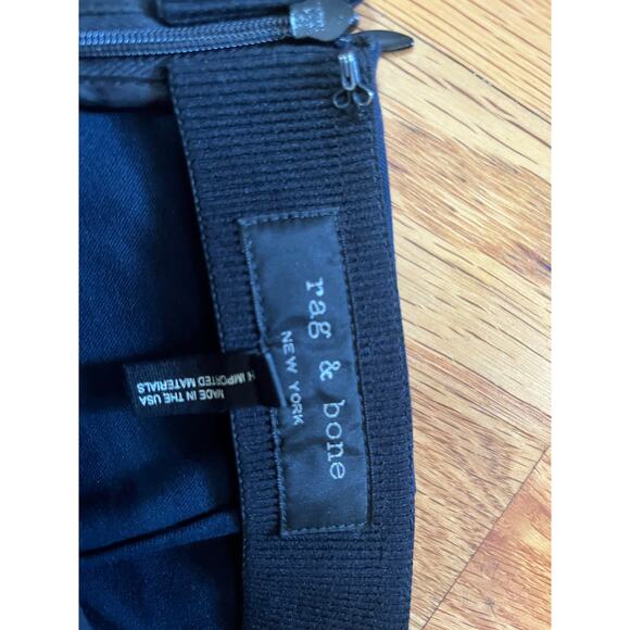 Rag & Bone hidden elastic waist navy chinos 6 Classic Back zip work casual - Picture 4 of 4